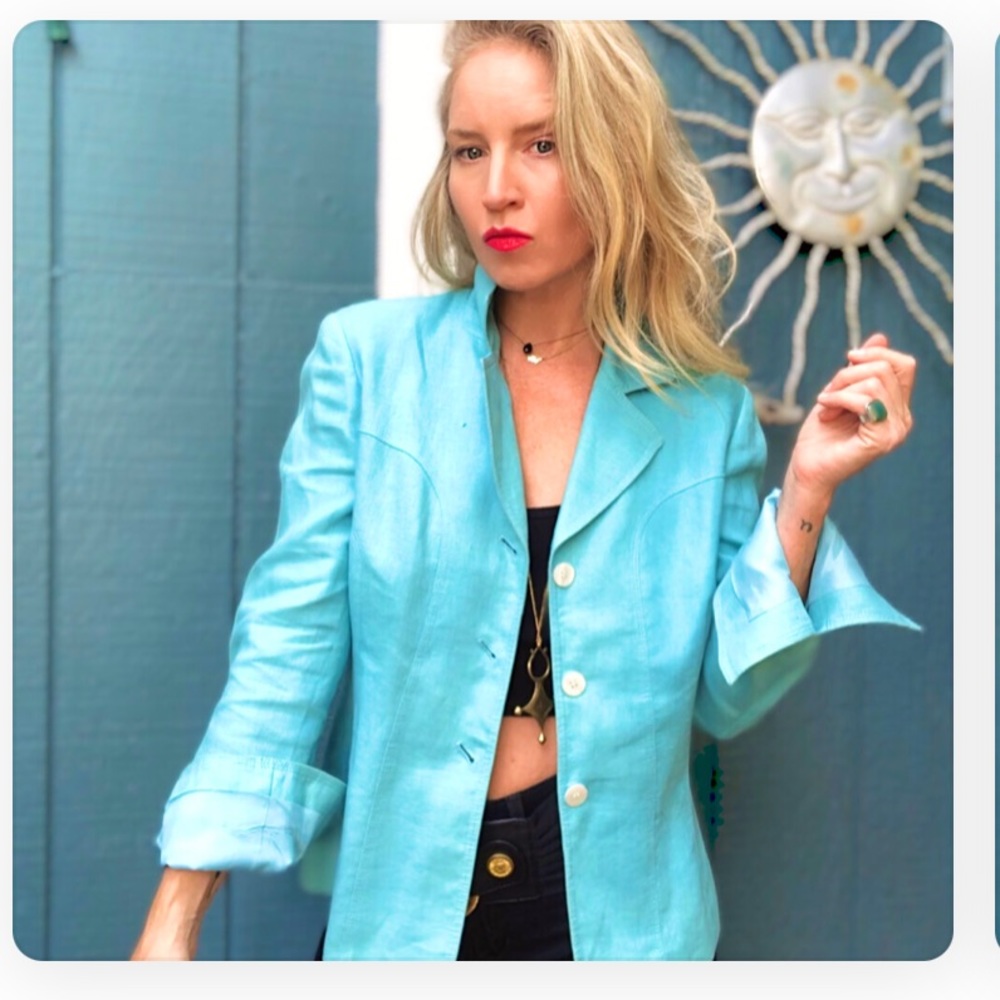 Vintage Anne Klein French Linen Blazer